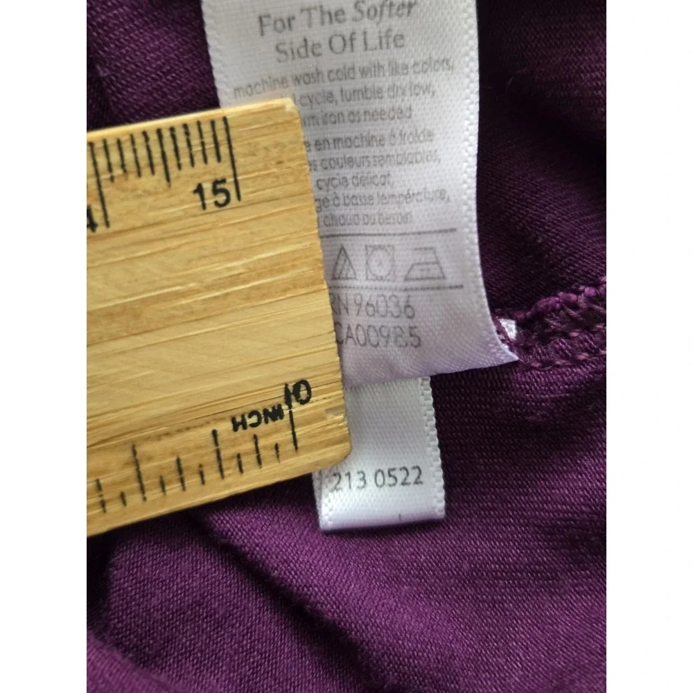 Eberjey TENCEL Modal Long‎ Sleeve Pajama Top Purple Mauve Size Small Cozy Lounge